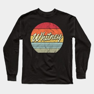 Whitney Retro 70s Style Sunset Long Sleeve T-Shirt